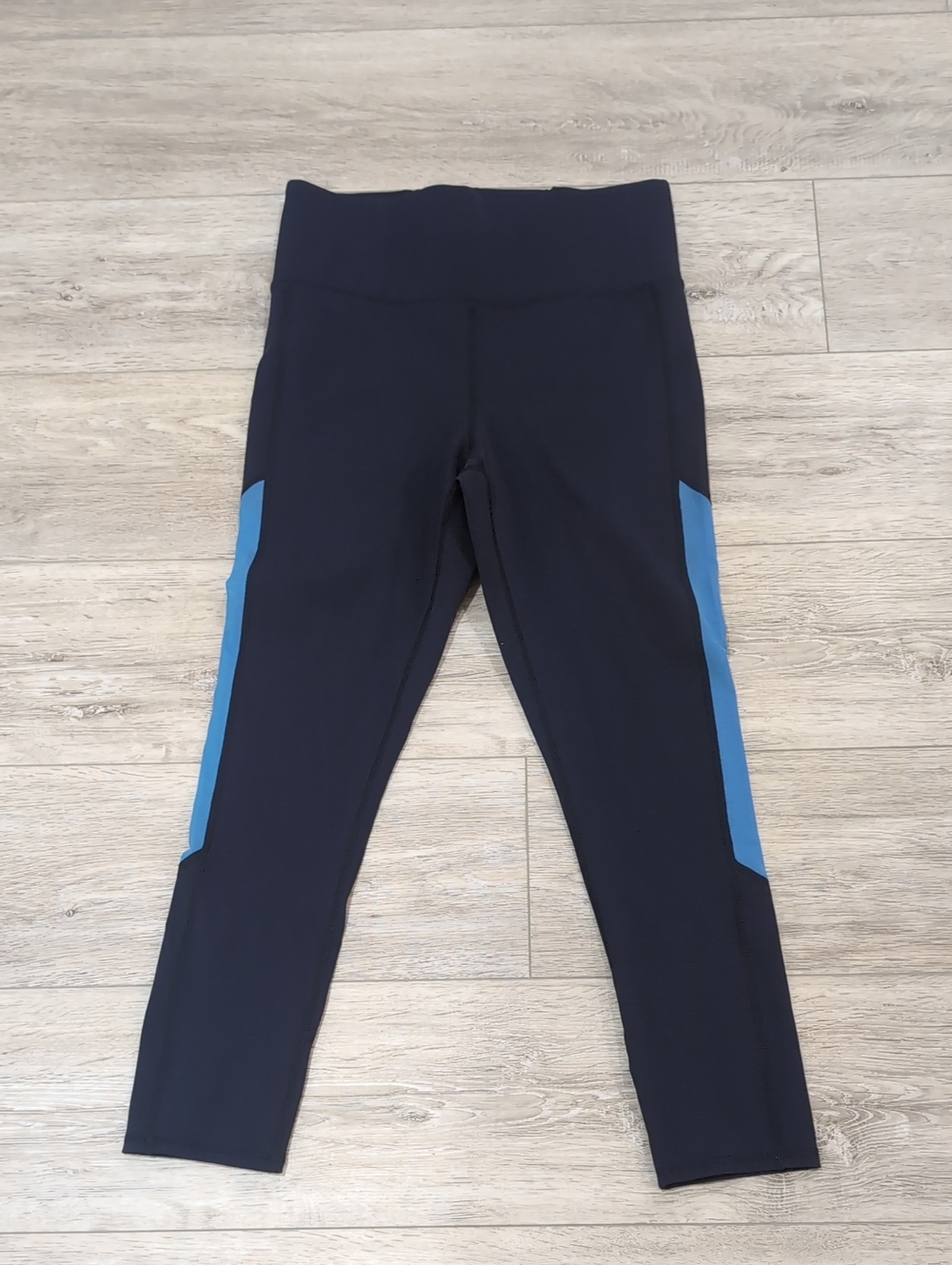 Fourlaps High-Waist Active Leggings with Blue Side Panels